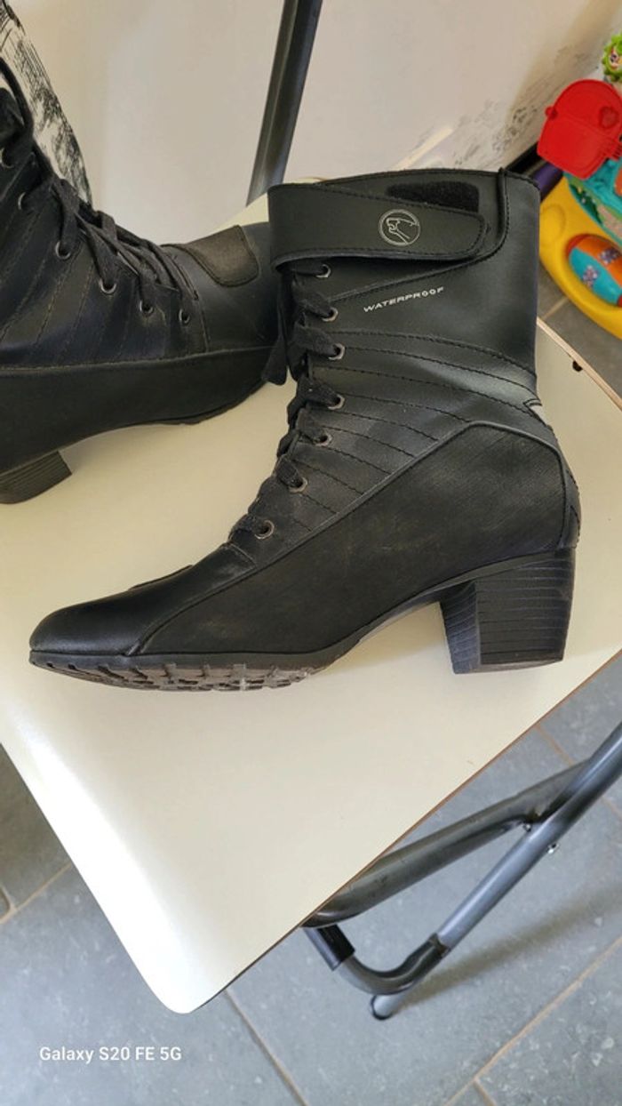 Bottine moto cuir - photo numéro 4