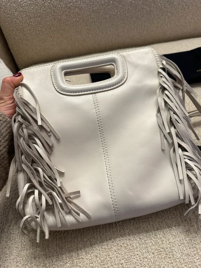 Sac M Maje à franges cuir et daim 🐚 - photo numéro 2