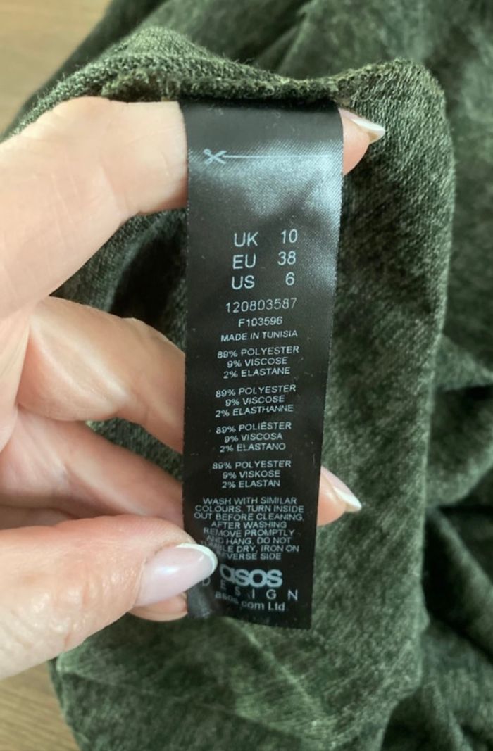 Robe asos verte taille 38