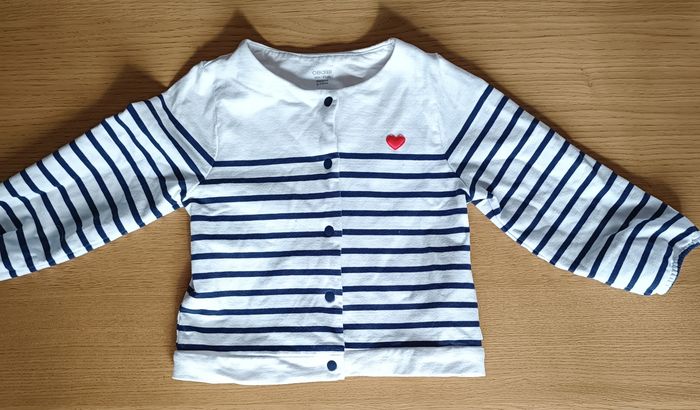 Gilet coton Obaibi marinière 36 mois 3 ans 98 cm fille - photo numéro 2