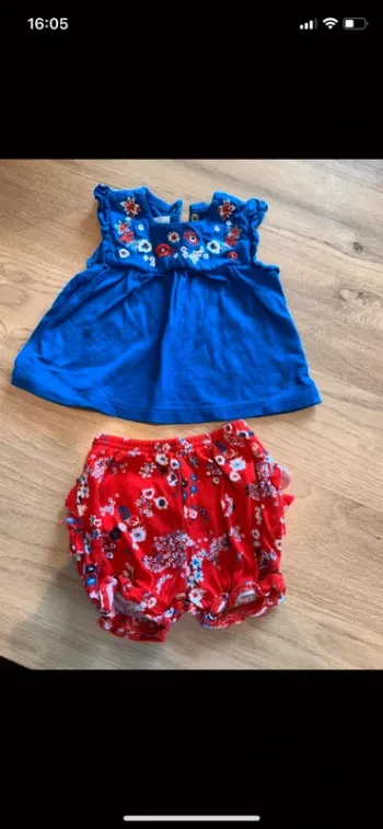 Ensemble petit bateau bloomer taille 3 mois