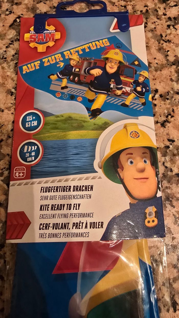 Cerf Volant Sam le pompier neuf - photo numéro 2