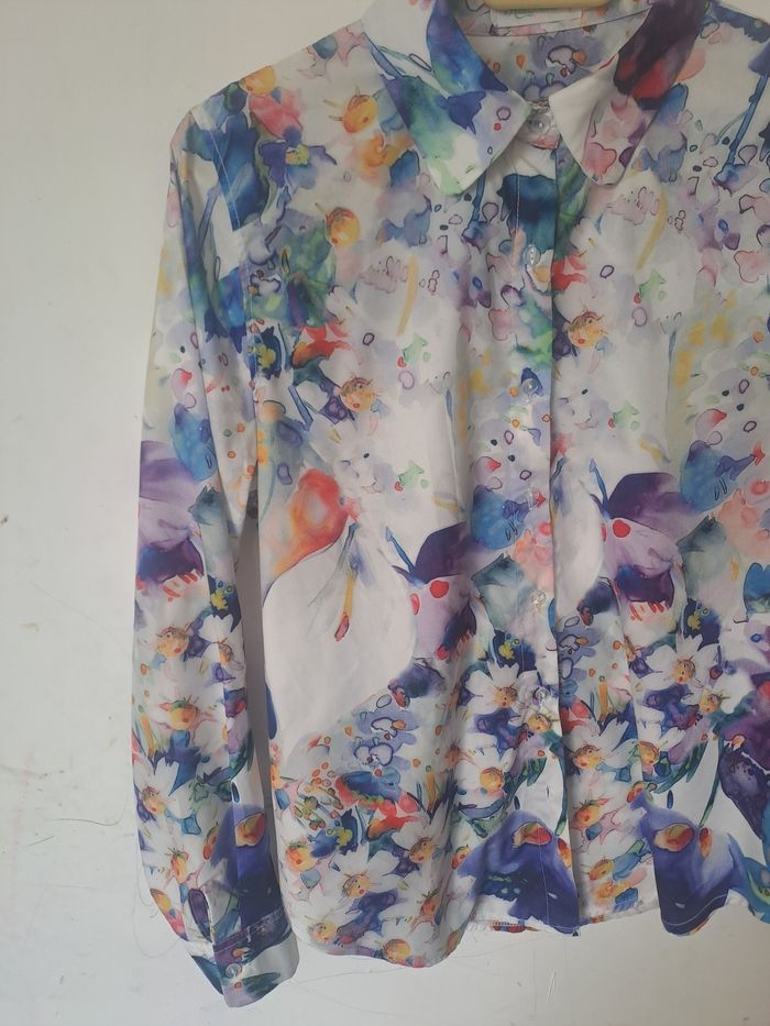 Chemise floral multicolore Hanxiner Taille L - photo numéro 5