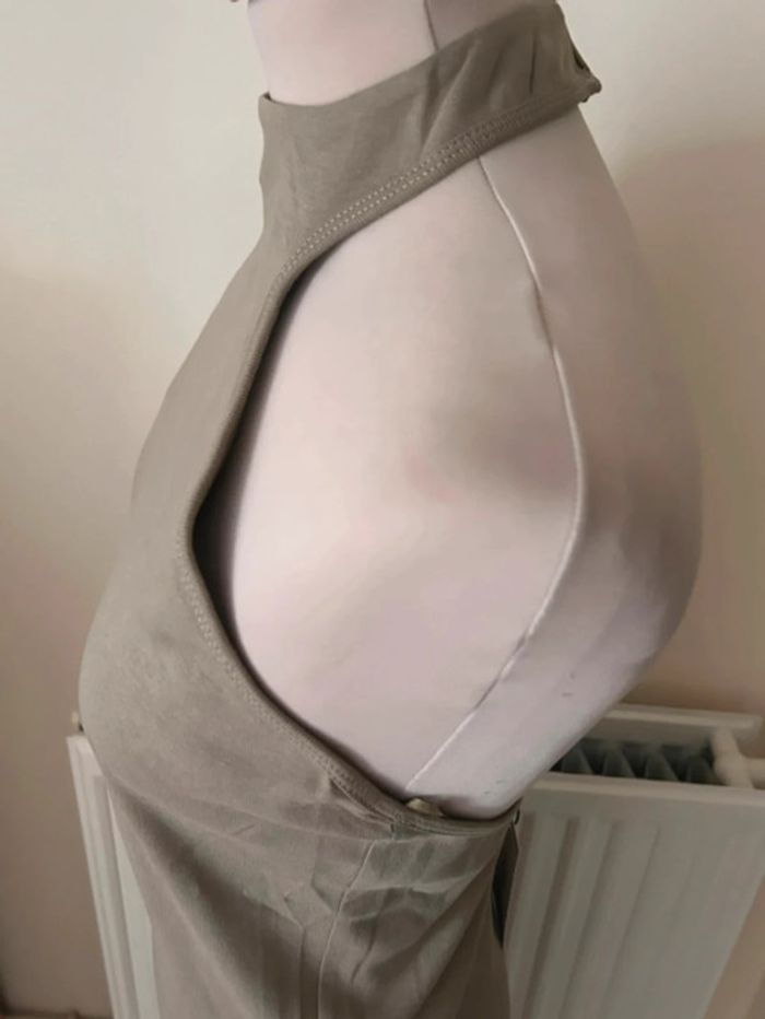 Robe d’été, dos nu, kaki, Stradivarius - photo numéro 6