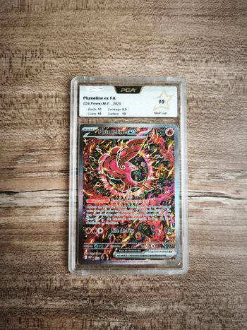 Carte pokémon Plumeline mep 024 promo Gradée PCA note 10 (neuf sup)