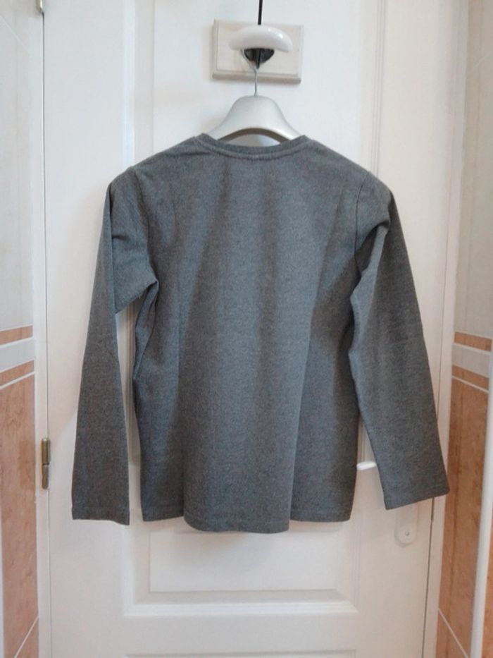 T-shirt gris chiné foncé T.12 ans - photo numéro 2