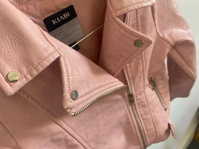 Perfecto rose en simili cuir - photo numéro 3