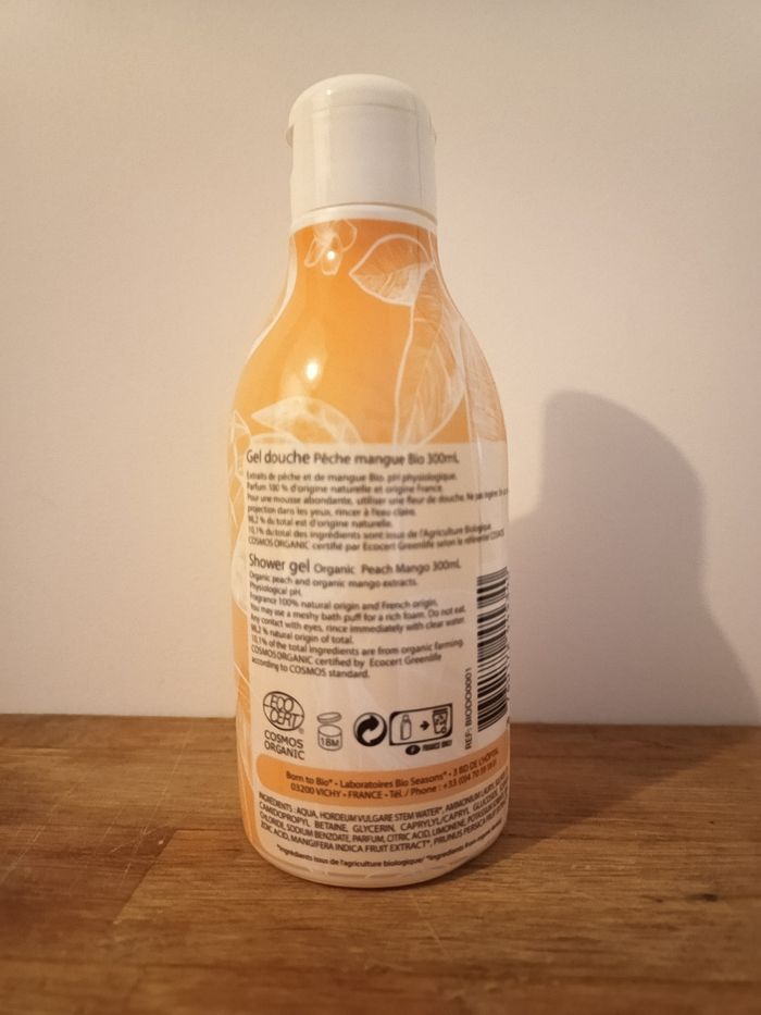 Gel douche pêche mangue bio - photo numéro 2