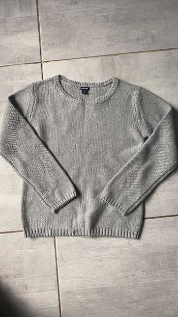 Pull en mailles gris Kiabi