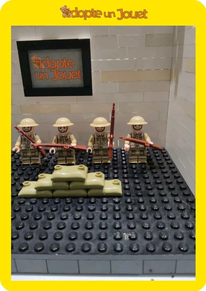 🪖 Lot de 5 figurines militaires 🪖 LG11 🏅 Seconde Guerre Mondiale - type Lego - photo numéro 3