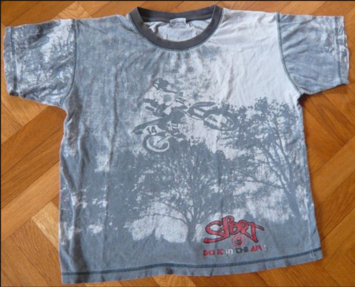🌟 Superbe tee shirt 152 = 12 ans moto cross sympa - photo numéro 2