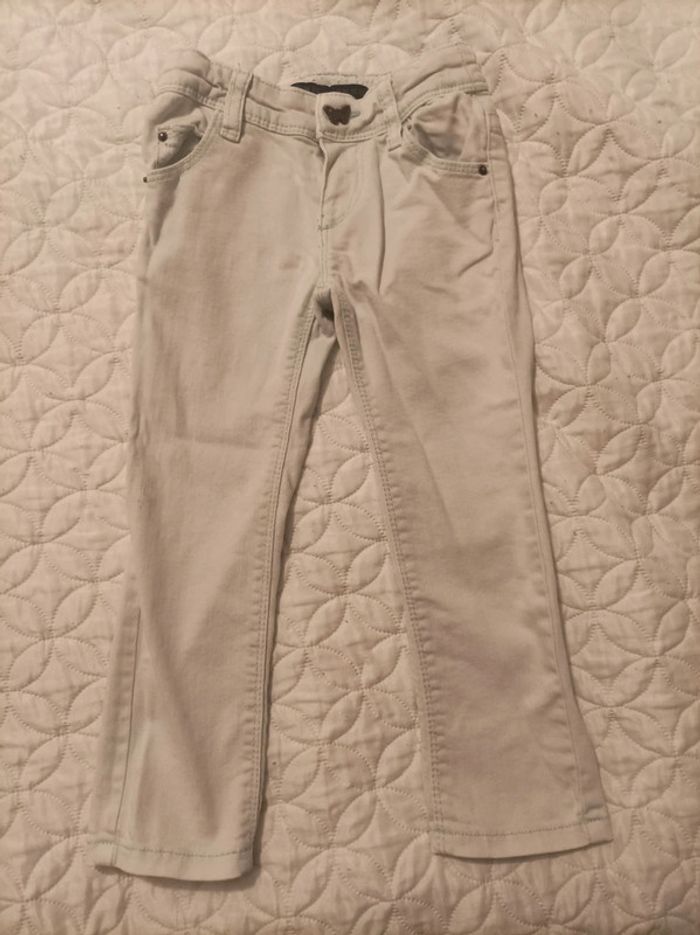 Jean slim IKKS vert d'eau 3 ans