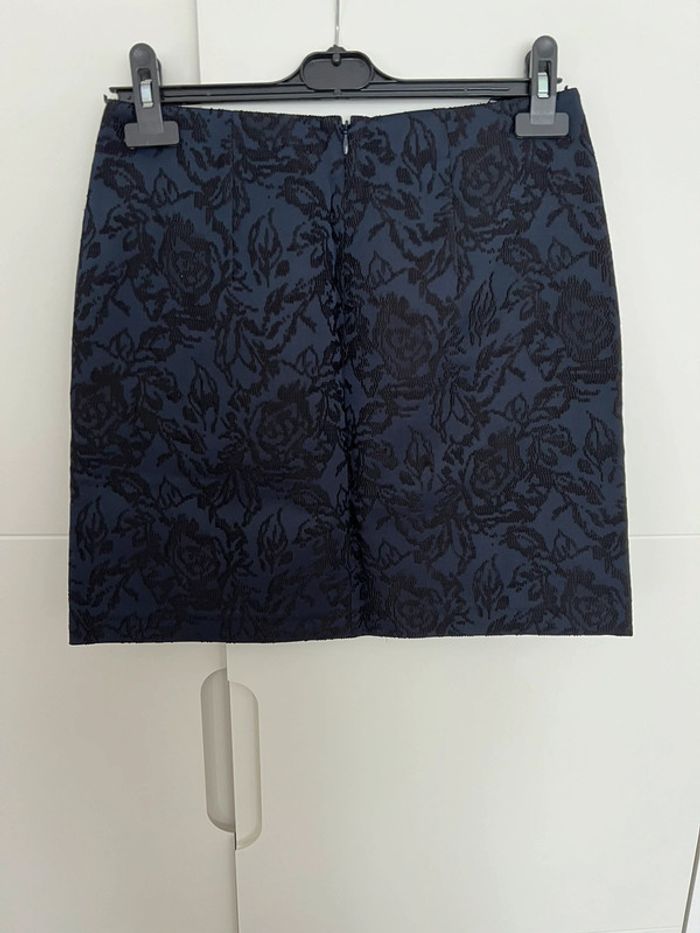 Jupe classique courte bleue et noire - photo numéro 3