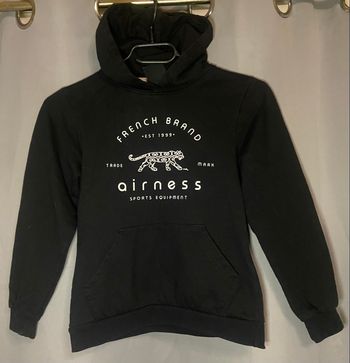 Pull à capuche »Airness »noir et blanc