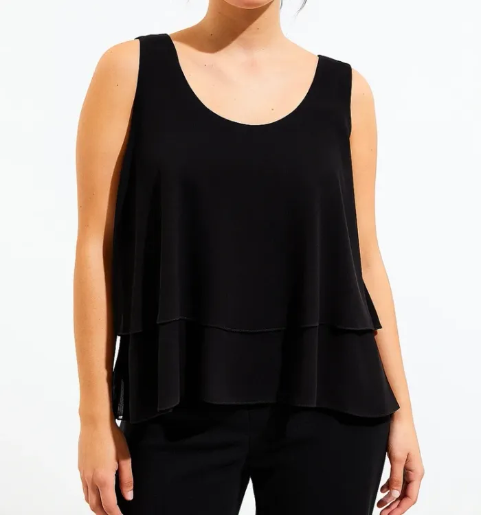 Top Noir Volanté avec Nœud au Dos – Taille 38 (Marque Fashion) - parfait état