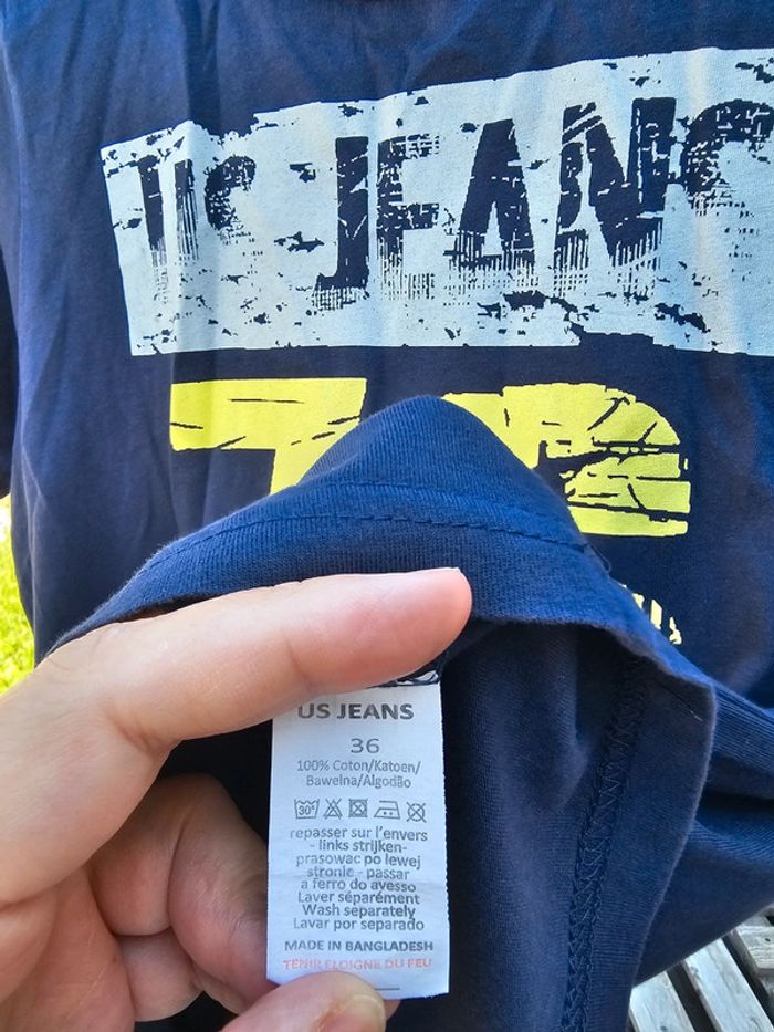 Tee-shirt bleu homme T36 manche courte - photo numéro 6