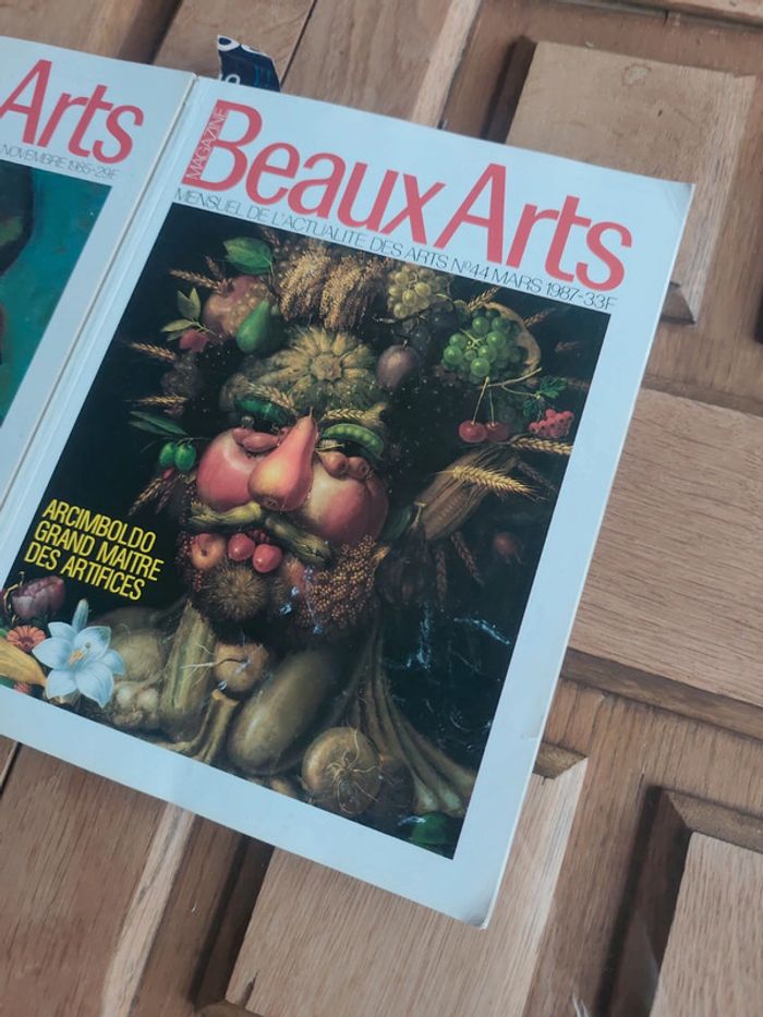 Lot 2 Magazines Beaux Arts 80s Arcimboldo, Klee, Goya Déco Vintage - photo numéro 3