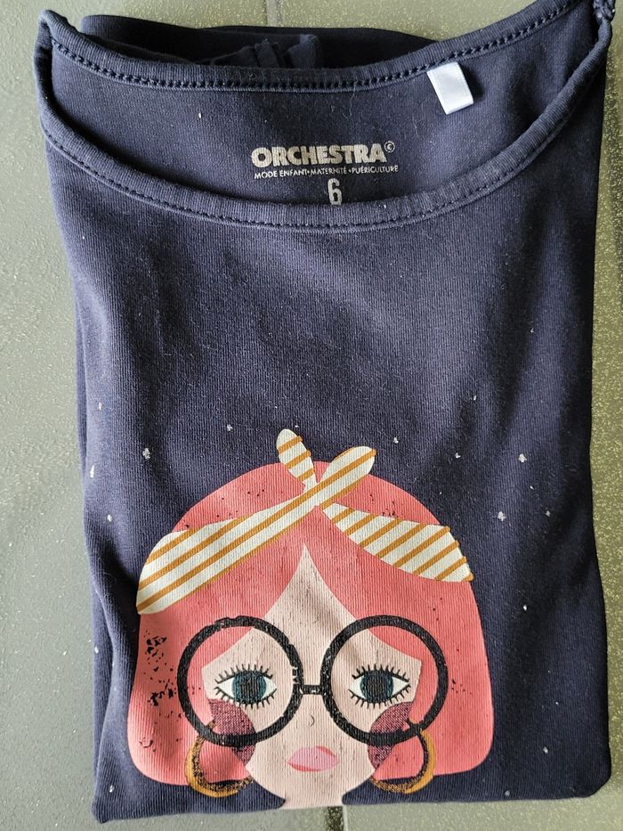 T shirt manches longues fille 6 ans orchestra - photo numéro 4