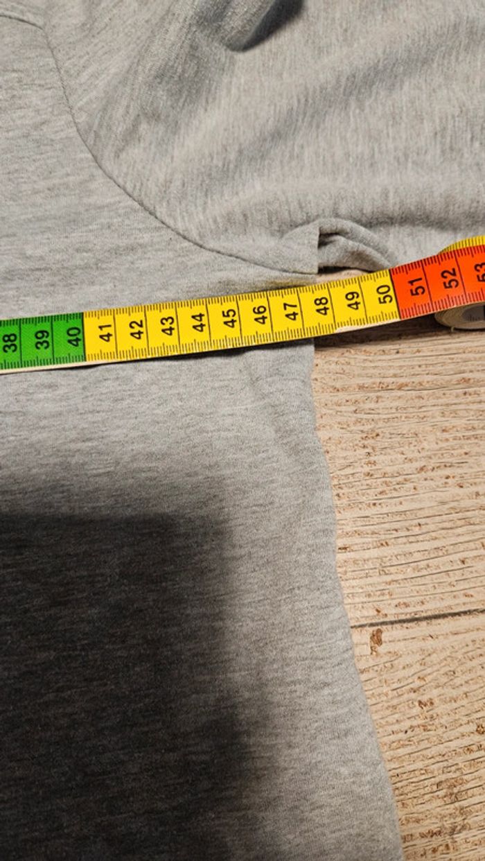 Pull gris clair à manches longues avec chemise blanche en dessous, Only, taille S - photo numéro 10