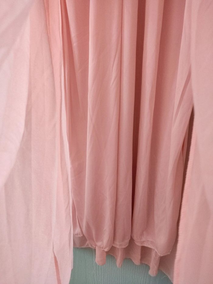 Robe longue à dentelle et mousseline - photo numéro 2
