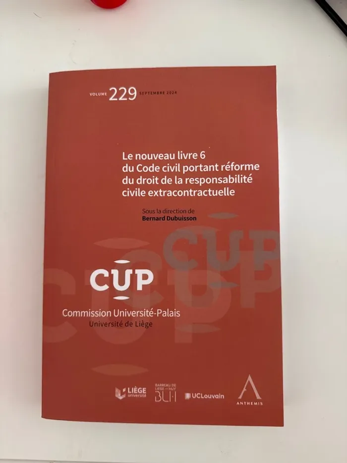 Livre le nouveau livre 6 du code portant réforme du droit de la responsabilité