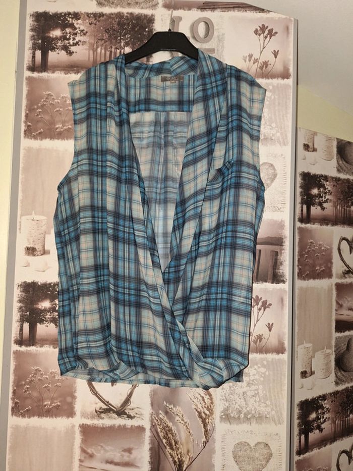 Chemisier écossais bleu grain de malice 36