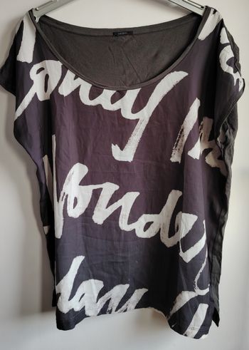 T-shirt oversize gris à message – IKKS