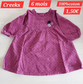 Robe  Creeks fille 6mois 