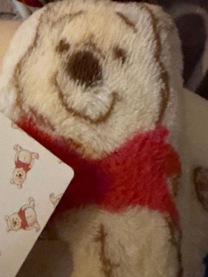 Ensemble plaid -Doudou-Hochet Winnie l’ourson neuf Disney - photo numéro 10