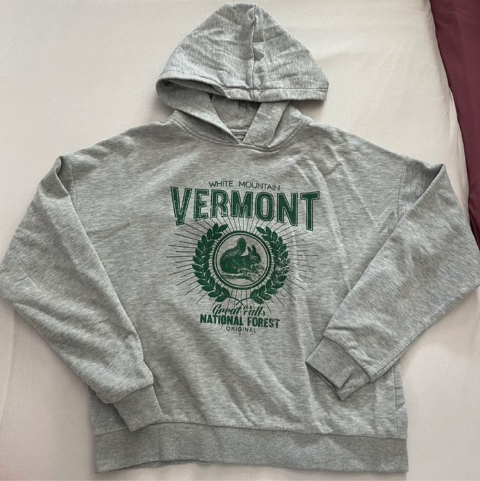 Sweat à capuche gris