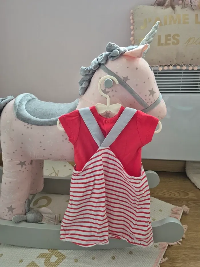 Ensemble robe + t-shirt 6 mois 67cm - photo numéro 3