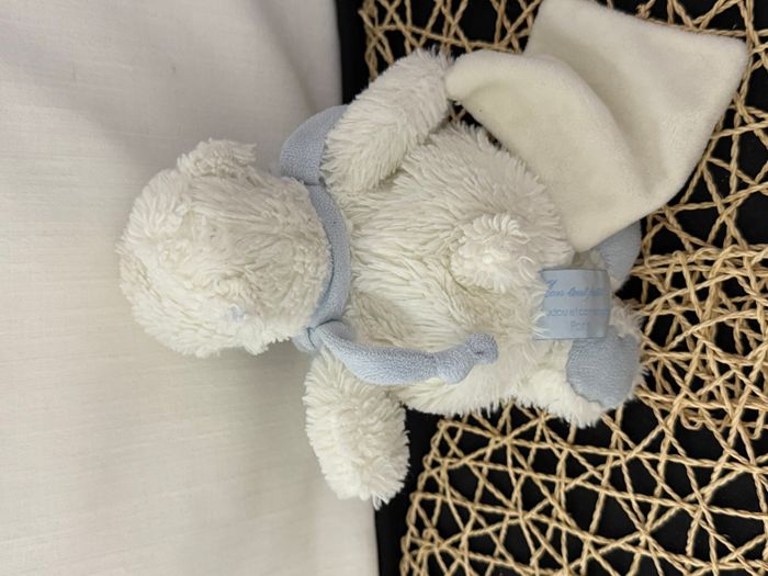 Doudou et compagnie hippopotame blanc bleu mouchoir - photo numéro 4