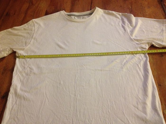T shirt léger blanc ◦ col rond ◦ manches courtes ◦ look masculin ◦ taille 40 ◦ tex - photo numéro 6