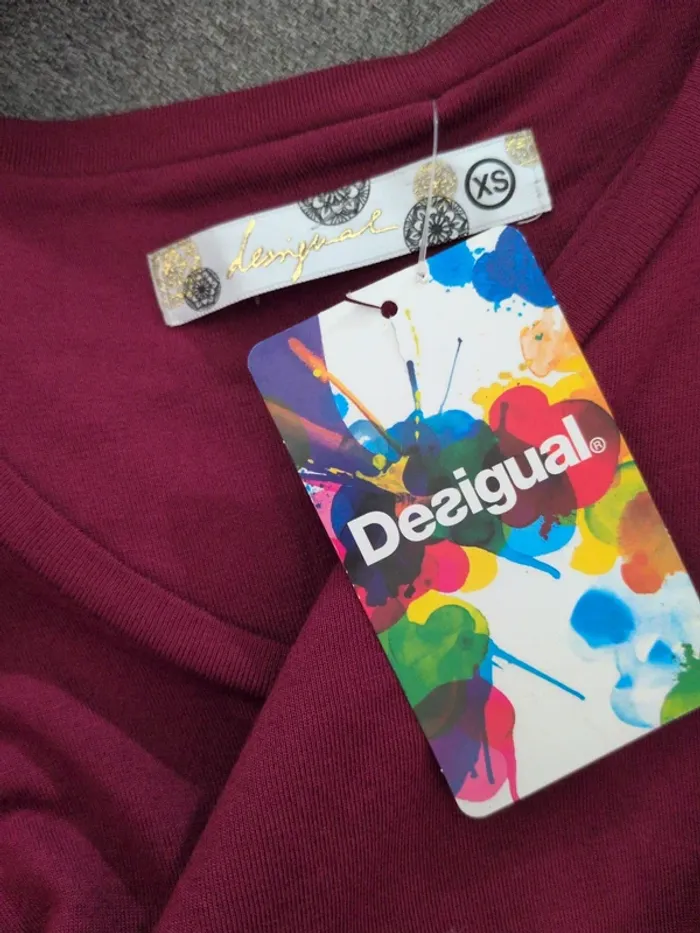 Débardeur bordeaux Desigual - Taille XS - Neuf avec étiquette - photo numéro 5