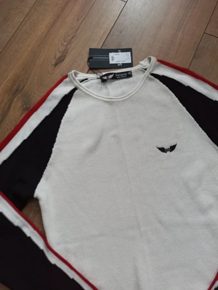 Pull blanc manches longues barbossa L - photo numéro 2