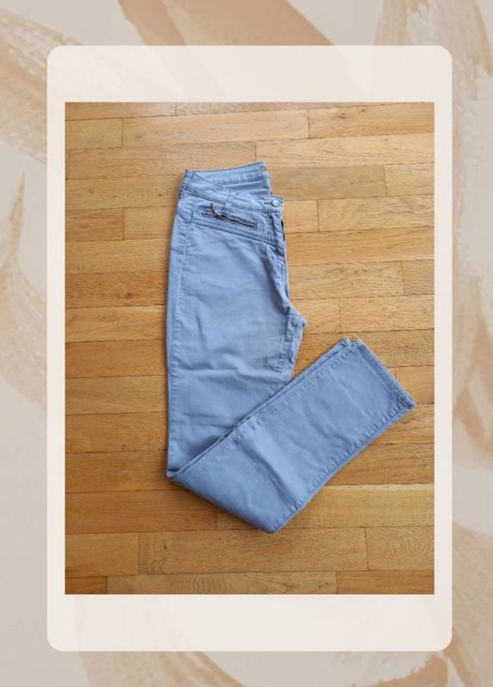 Pantalon coton gris clair taille 40 marque divilune