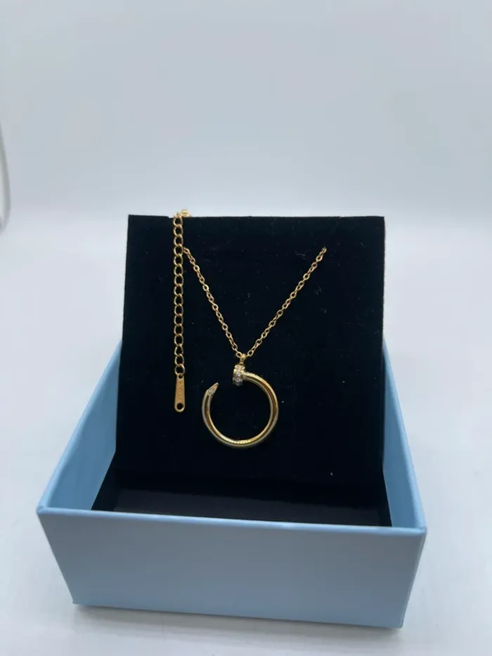 Collier en acier inoxydable strass - photo numéro 5