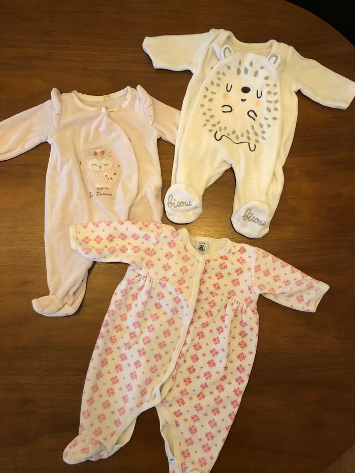 Lot de 3 pyjamas en velours