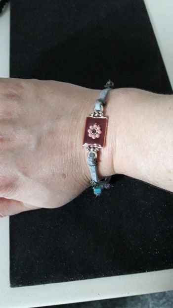 Bracelet fantaisie turquoise/violet
