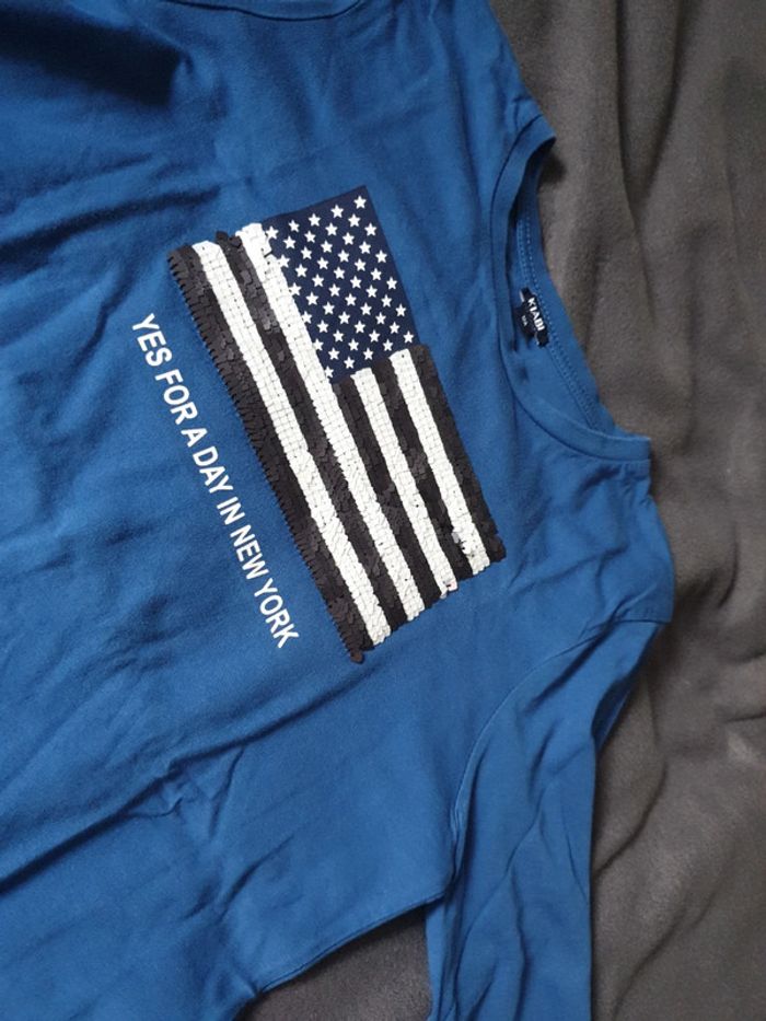 Tee-shirt manches longues garçon Taille 12 ans - photo numéro 3