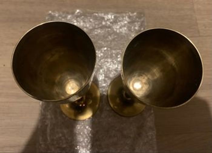 Coupe de mariage ou de baptême /communion en laiton dévisable - photo numéro 4