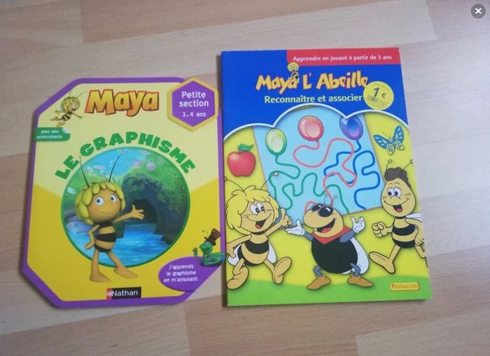 Lot de 2 livres d'activités Maya l'abeille neufs