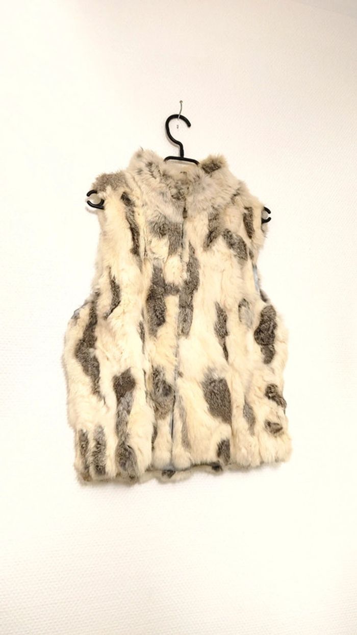 Gilet boléro sans manche en fausse fourrure intérieur Satin - photo numéro 4