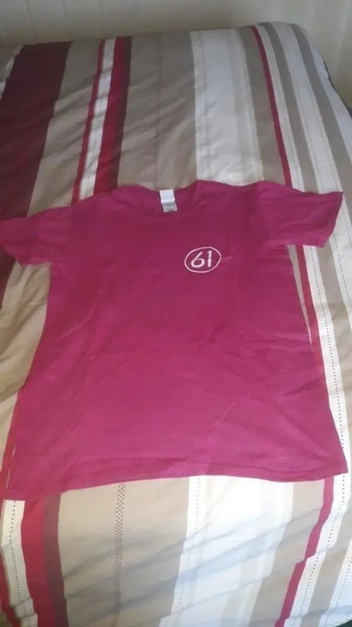 T-shirt "les Elles de l'Orne" fuchsia chiné taille S - photo numéro 2