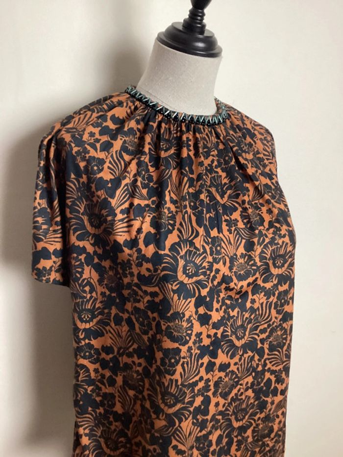 Blouse marine et orange Bimba y Lola 36 - photo numéro 2