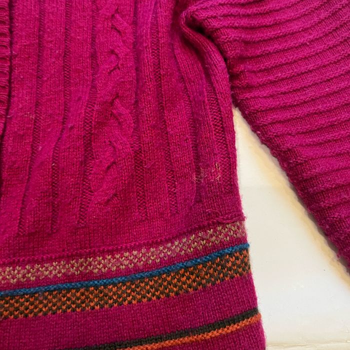 Cardigan rose à à col rond boutons dorés vintage taille XS - photo numéro 5