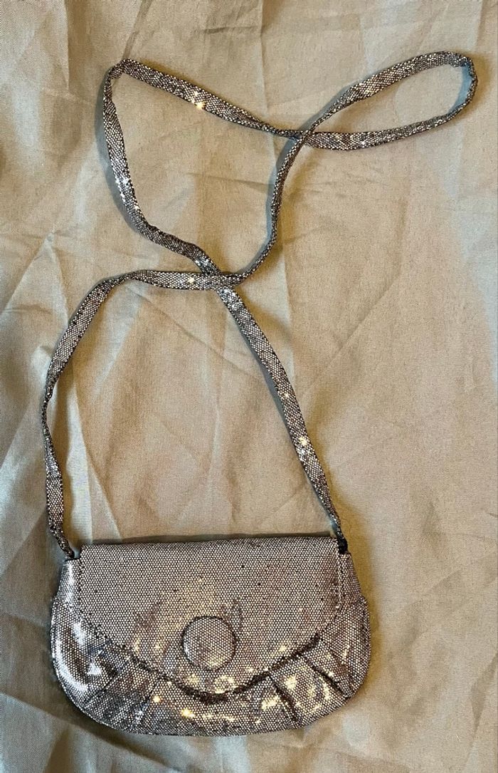 Petit sac bandoulière Cache Cache argenté - Très bon état