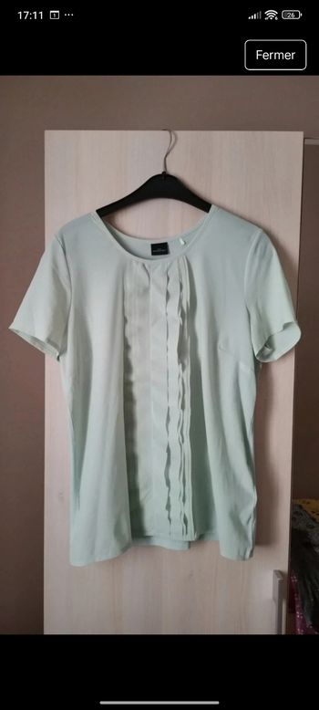 Blouse manches courtes avec volants 