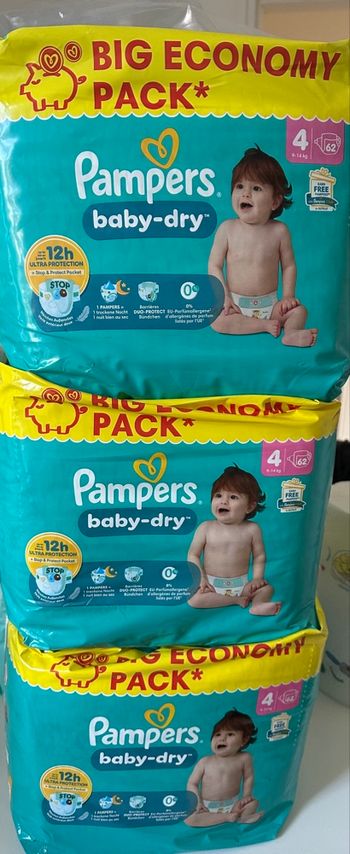 3 cartons Pampers