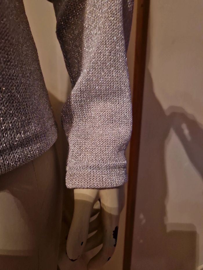 Pull mailles argentés H&M - photo numéro 11